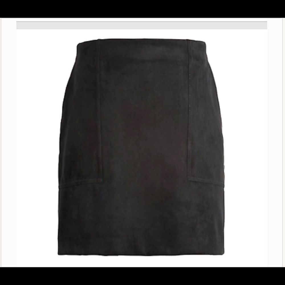 Banana republic black suede skirt
